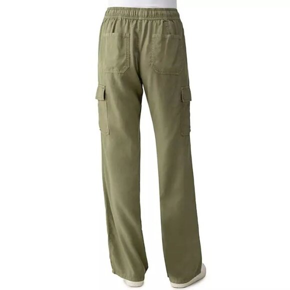 Sanctuary Caravan Tencel Olive Green Pull On Cargo Pant Size Large - Picture 5 of 9